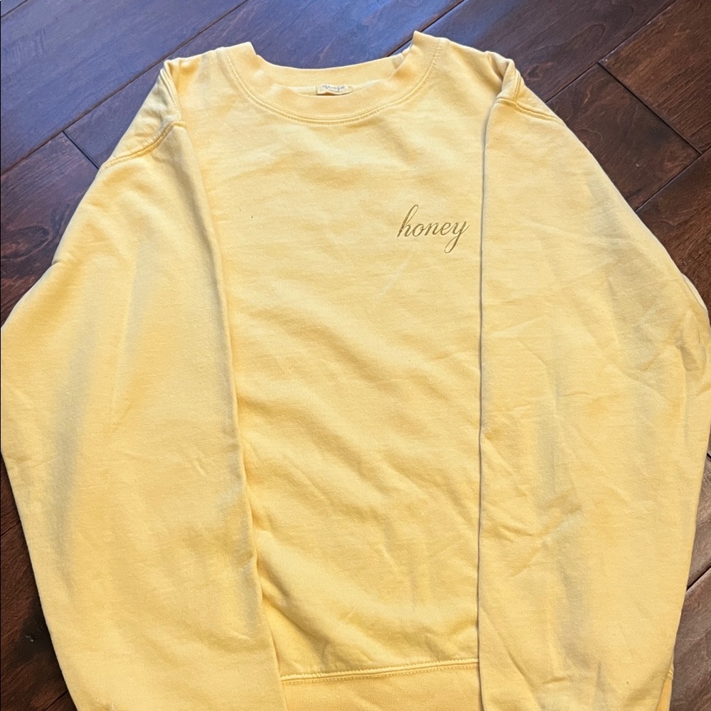 John Galt honey crew neck sweatshirt yellow
